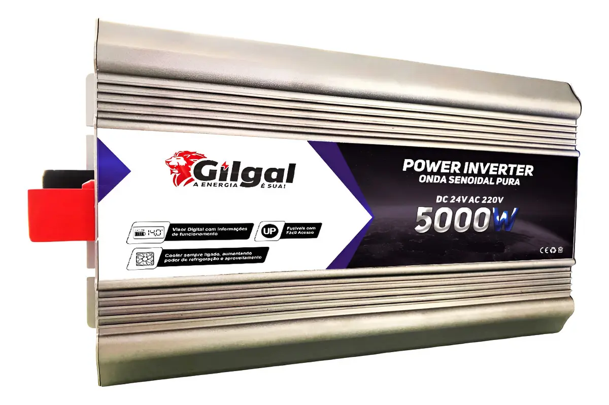 Inversor Gilgal 5.000 W 24 V para 220 V